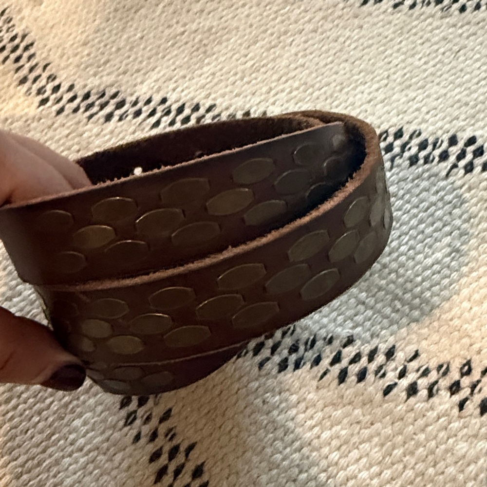J. Crew | Leather Belt with metal accents